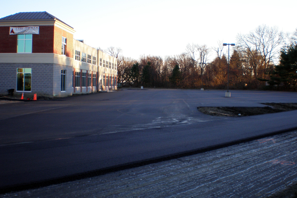 Commercial parking lot construction